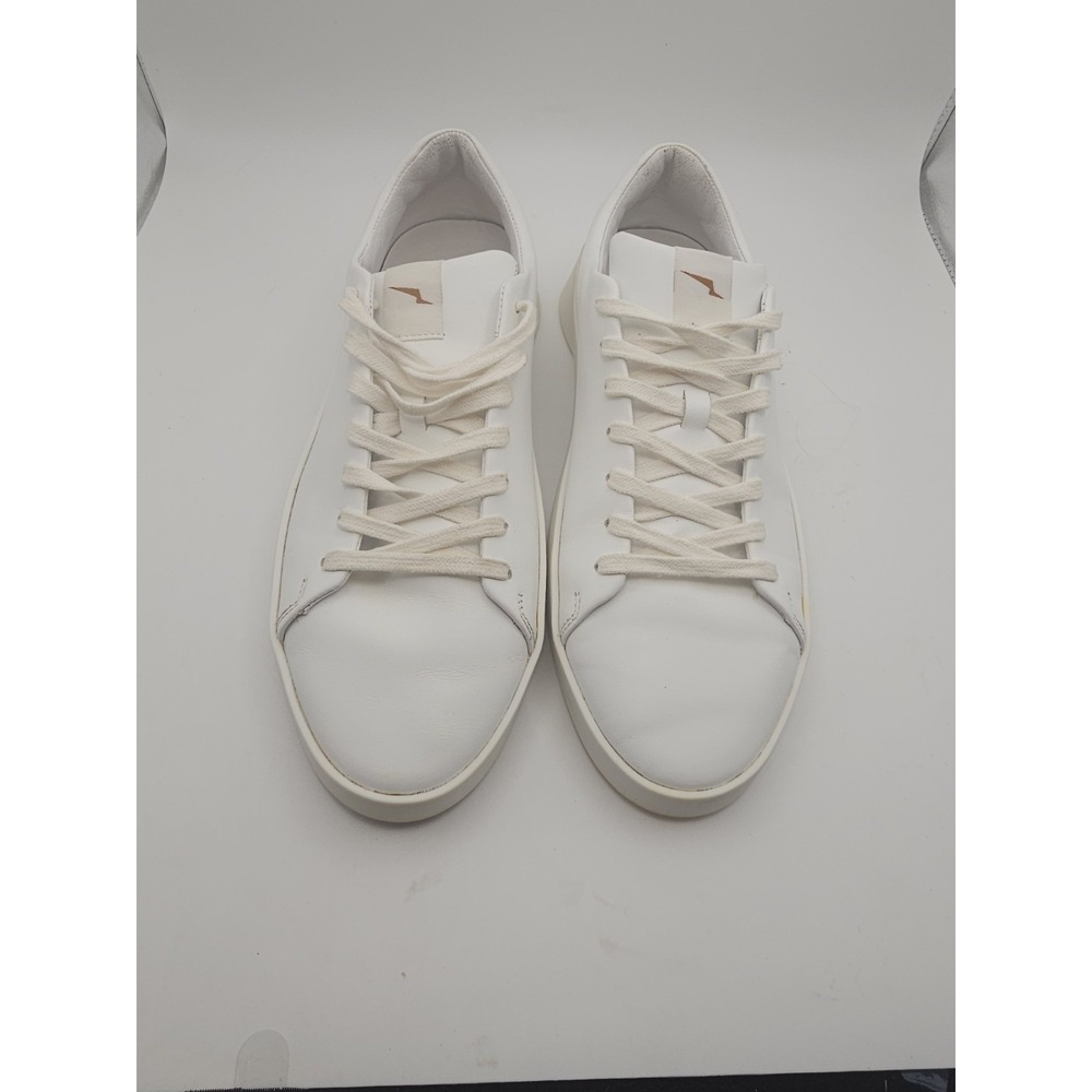 Wolf & Shepherd Glider Sneakers Mens US 10 White Leather Lace Up Casual Shoes
